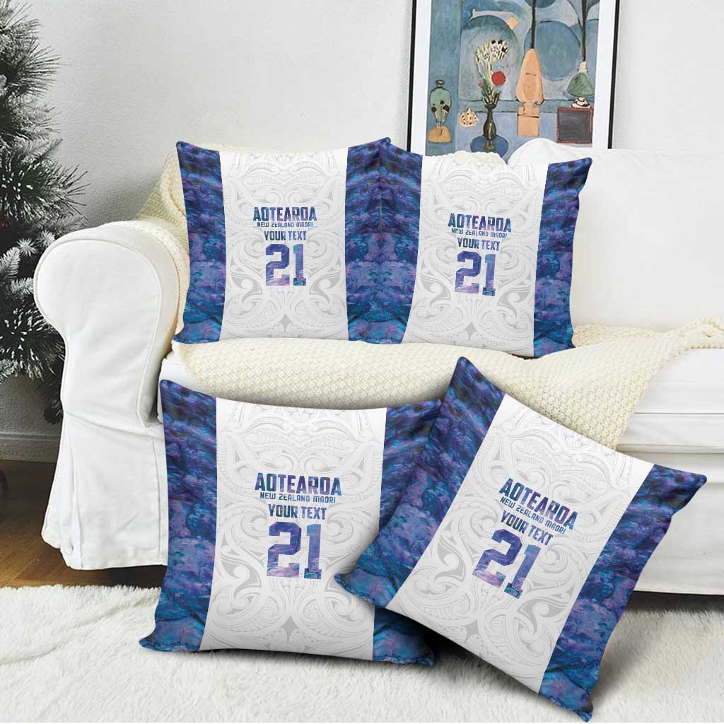 Custom New Zealand Aotearoa Pillow Cover Purple Maori Paua Shell Indigenous - Aussie Hoodie