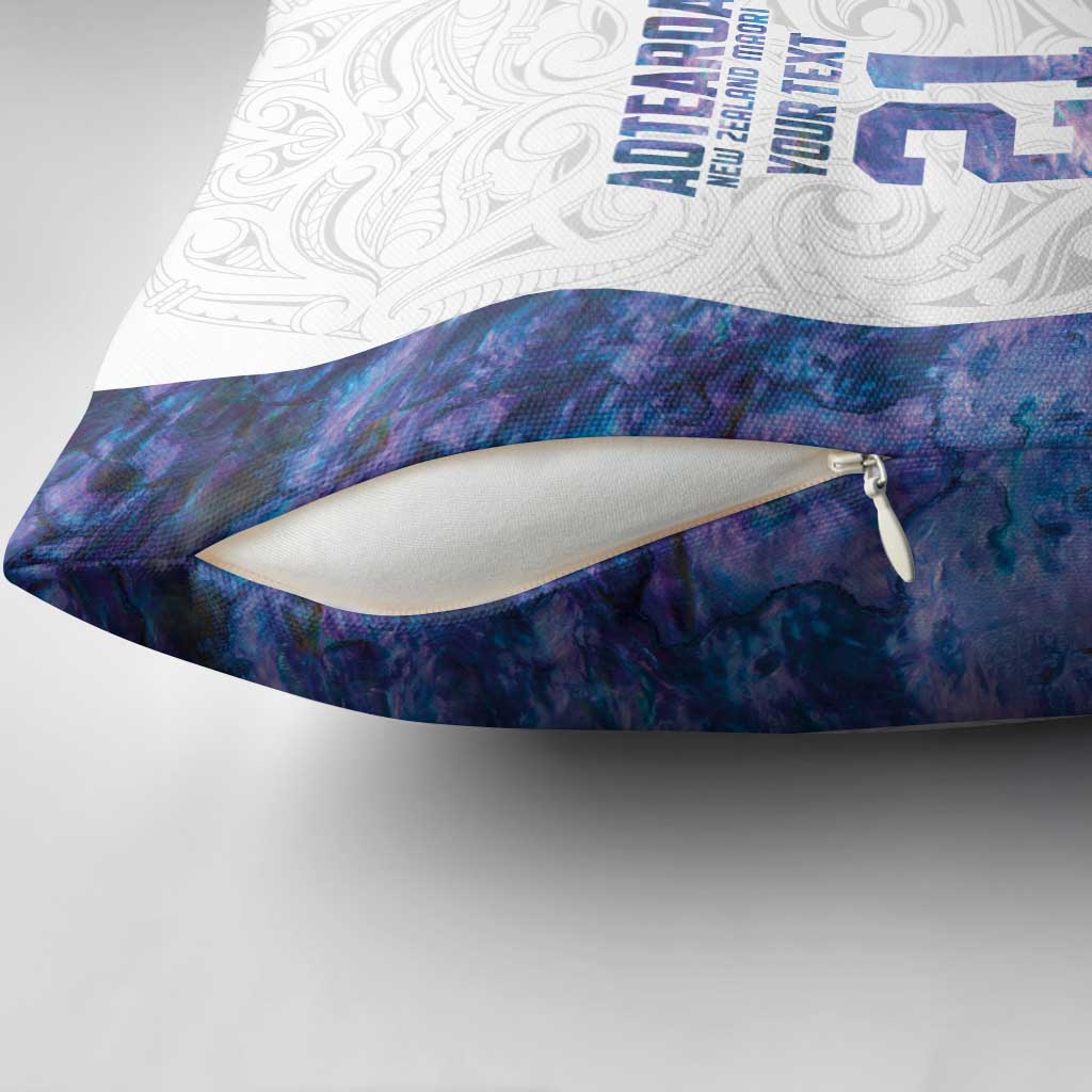 Custom New Zealand Aotearoa Pillow Cover Purple Maori Paua Shell Indigenous - Aussie Hoodie