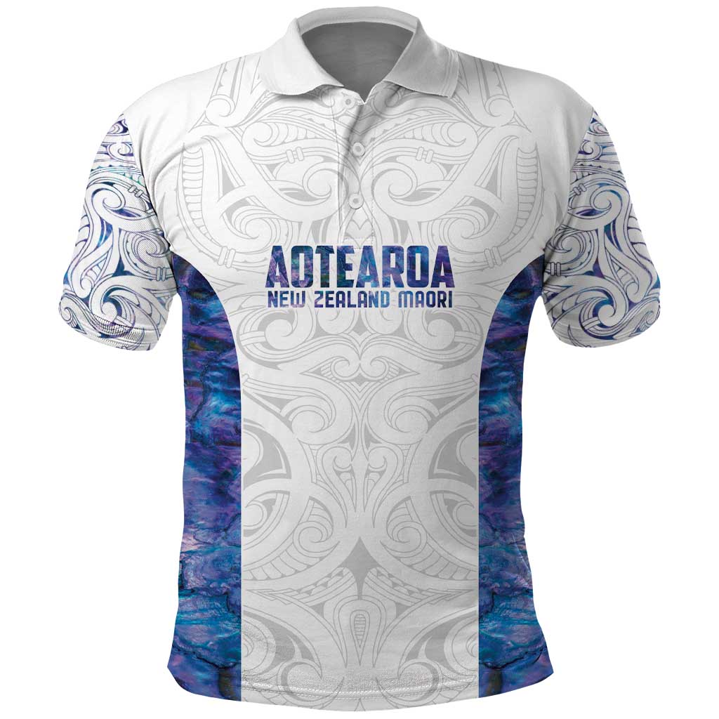 Custom New Zealand Aotearoa Polo Shirt Purple Maori Paua Shell Indigenous - Aussie Hoodie