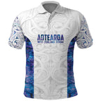 Custom New Zealand Aotearoa Polo Shirt Purple Maori Paua Shell Indigenous - Aussie Hoodie