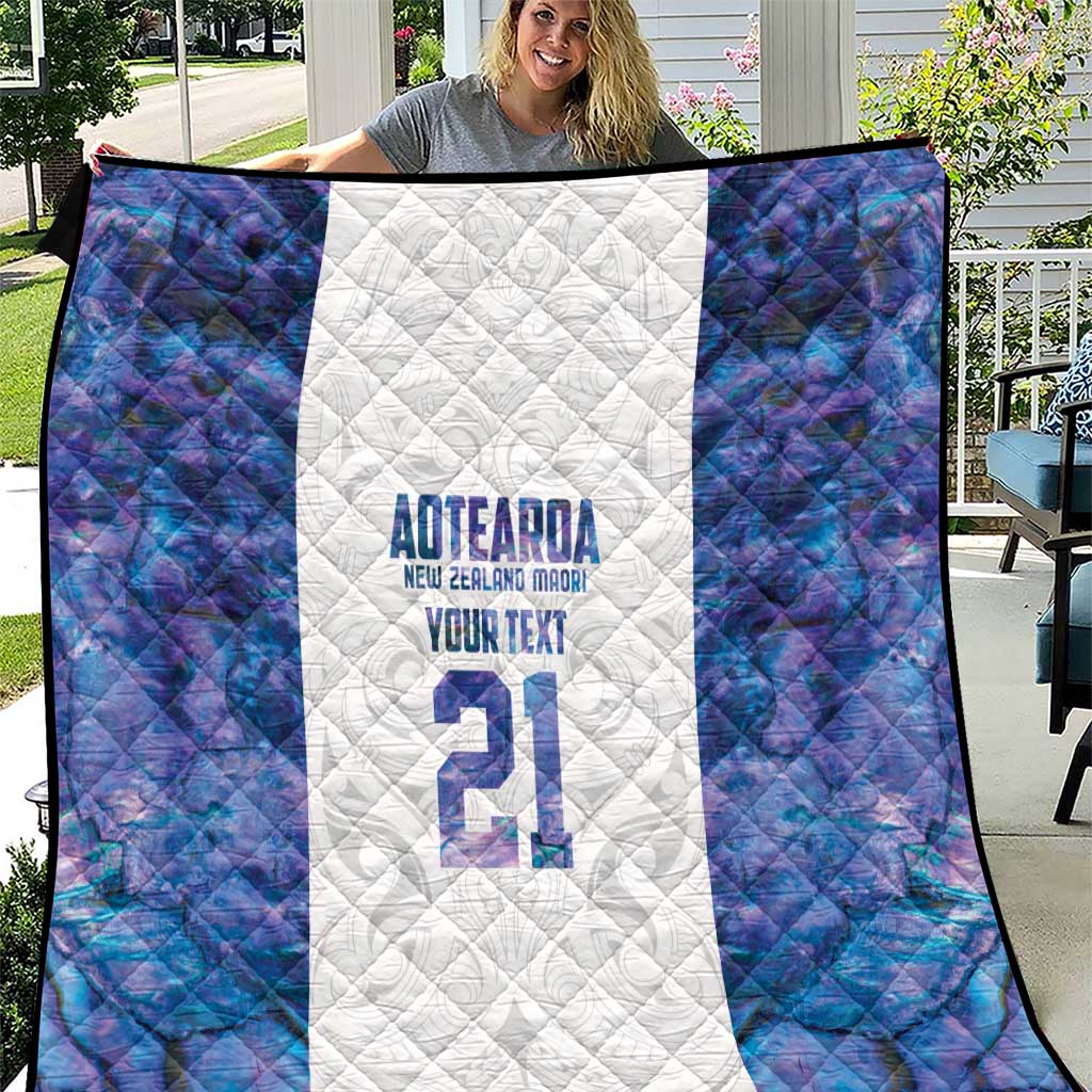 Custom New Zealand Aotearoa Quilt Purple Maori Paua Shell Indigenous - Aussie Hoodie