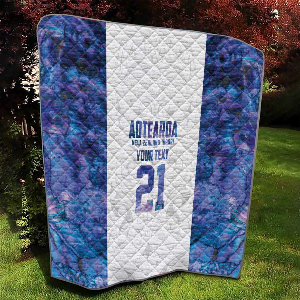 Custom New Zealand Aotearoa Quilt Purple Maori Paua Shell Indigenous - Aussie Hoodie