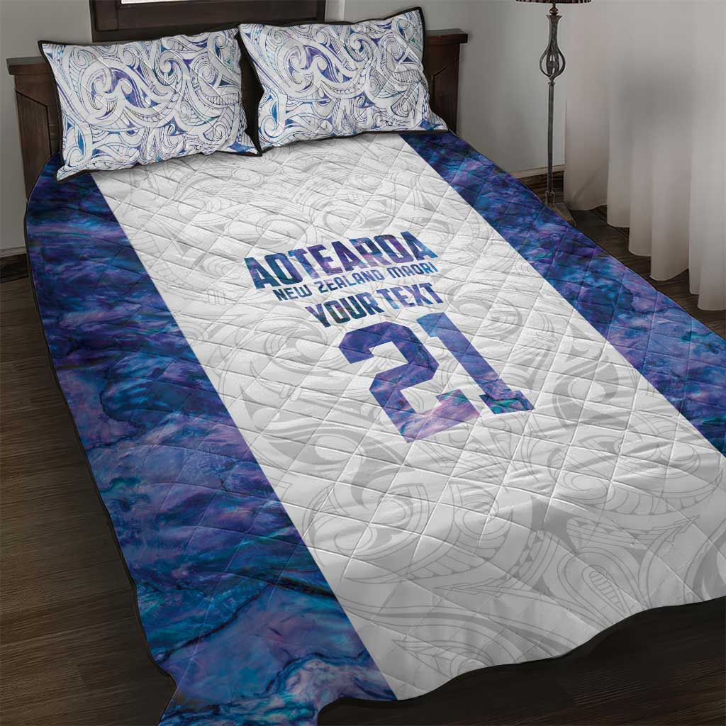 Custom New Zealand Aotearoa Quilt Bed Set Purple Maori Paua Shell Indigenous - Aussie Hoodie