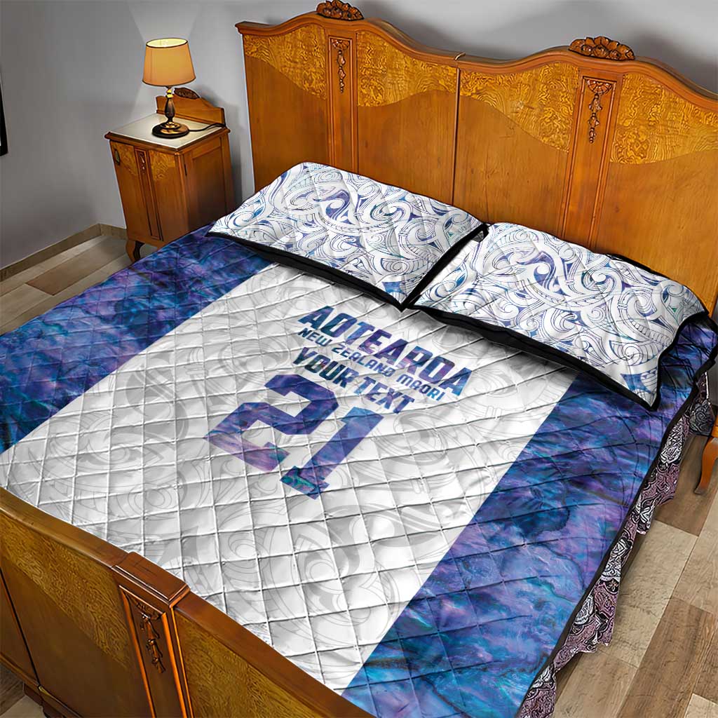 Custom New Zealand Aotearoa Quilt Bed Set Purple Maori Paua Shell Indigenous - Aussie Hoodie