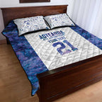 Custom New Zealand Aotearoa Quilt Bed Set Purple Maori Paua Shell Indigenous - Aussie Hoodie
