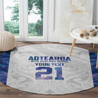 Custom New Zealand Aotearoa Round Carpet Purple Maori Paua Shell Indigenous - Aussie Hoodie
