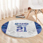 Custom New Zealand Aotearoa Round Carpet Purple Maori Paua Shell Indigenous - Aussie Hoodie