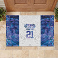 Custom New Zealand Aotearoa Rubber Doormat Purple Maori Paua Shell Indigenous - Aussie Hoodie
