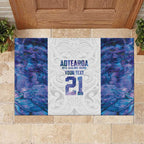 Custom New Zealand Aotearoa Rubber Doormat Purple Maori Paua Shell Indigenous - Aussie Hoodie
