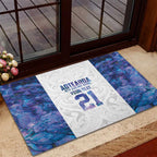 Custom New Zealand Aotearoa Rubber Doormat Purple Maori Paua Shell Indigenous - Aussie Hoodie
