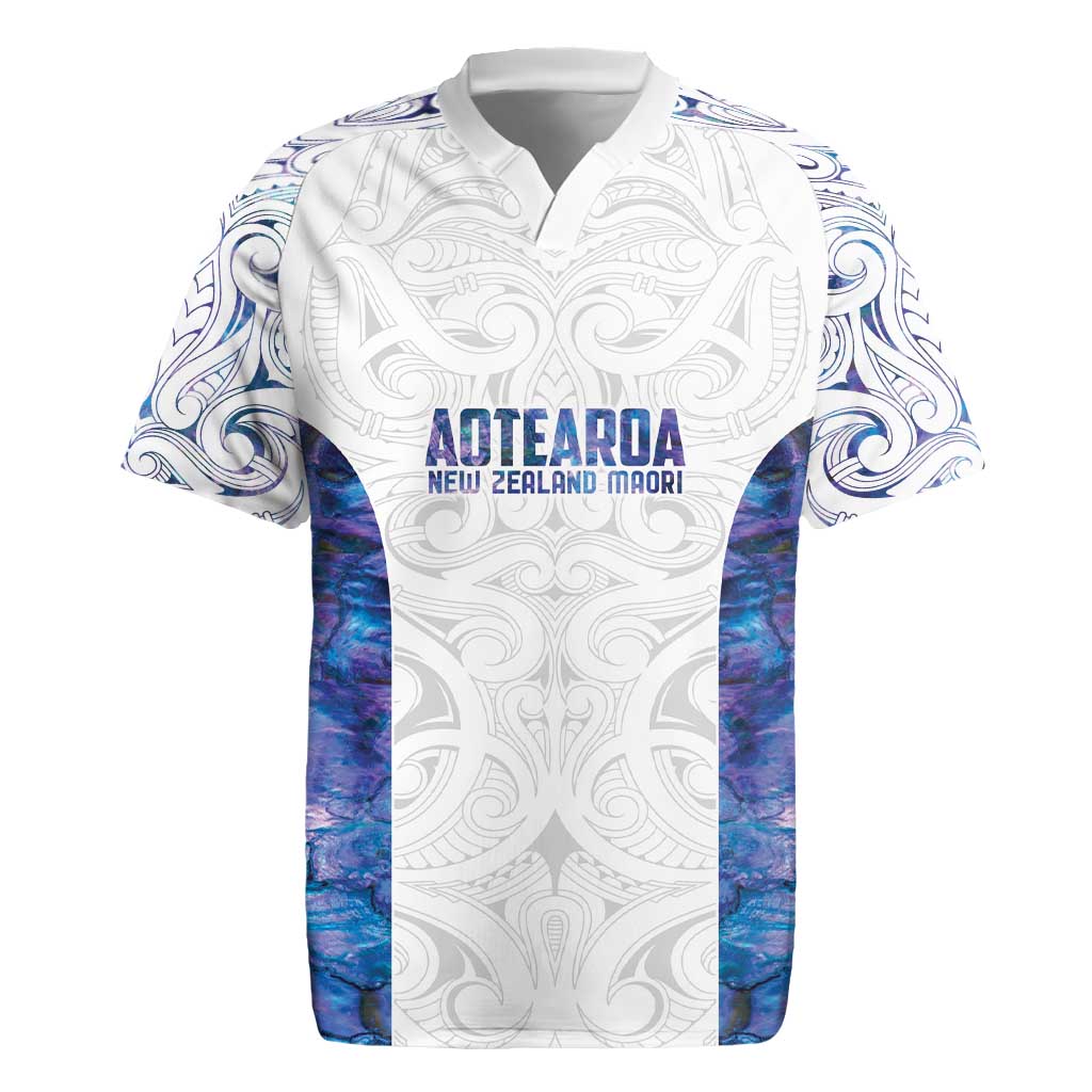 Custom New Zealand Aotearoa Rugby Jersey Purple Maori Paua Shell Indigenous - Aussie Hoodie