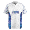 Custom New Zealand Aotearoa Rugby Jersey Purple Maori Paua Shell Indigenous - Aussie Hoodie