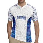 Custom New Zealand Aotearoa Rugby Jersey Purple Maori Paua Shell Indigenous - Aussie Hoodie