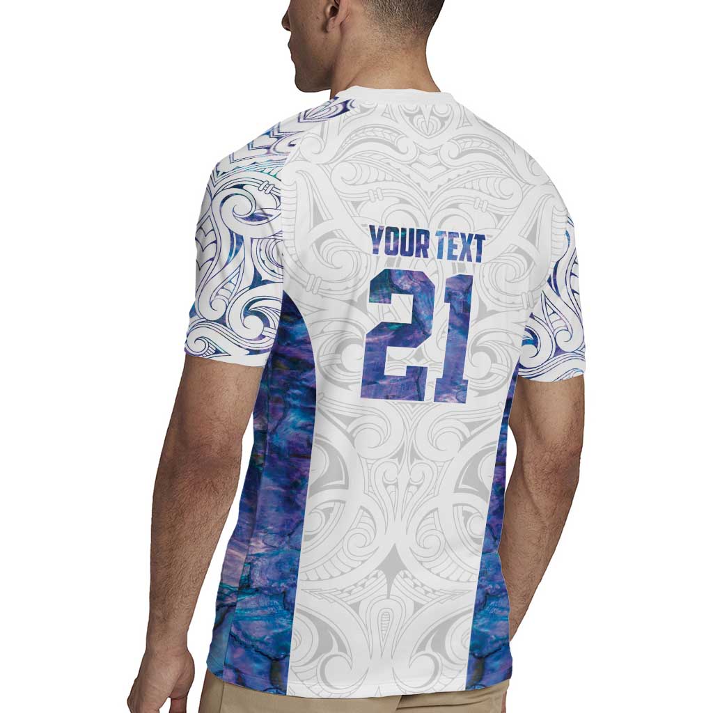 Custom New Zealand Aotearoa Rugby Jersey Purple Maori Paua Shell Indigenous - Aussie Hoodie