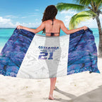 Custom New Zealand Aotearoa Sarong Purple Maori Paua Shell Indigenous - Aussie Hoodie