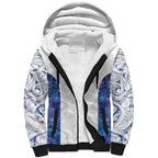 Custom New Zealand Aotearoa Sherpa Hoodie Purple Maori Paua Shell Indigenous - Aussie Hoodie