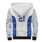 Custom New Zealand Aotearoa Sherpa Hoodie Purple Maori Paua Shell Indigenous - Aussie Hoodie