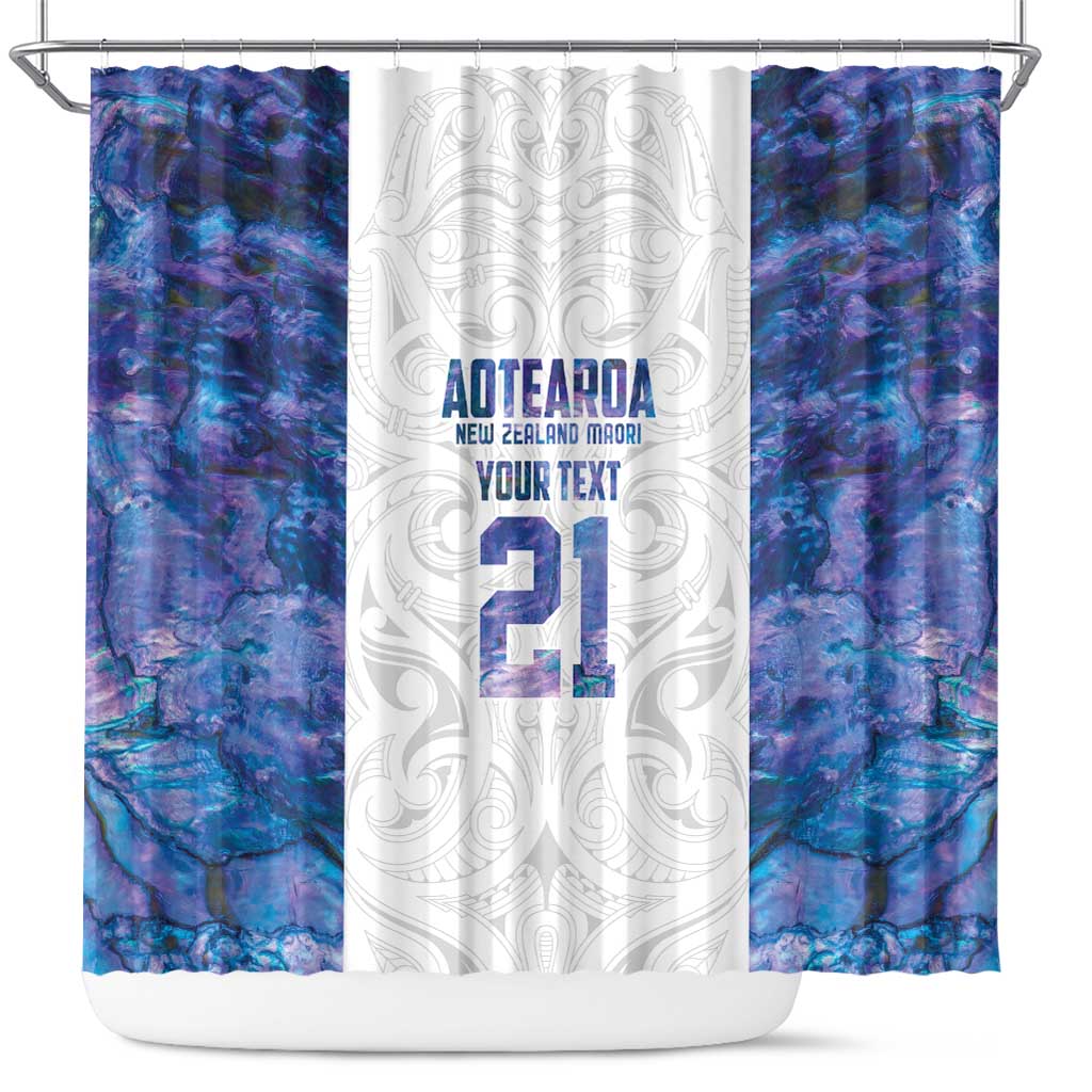 Custom New Zealand Aotearoa Shower Curtain Purple Maori Paua Shell Indigenous - Aussie Hoodie