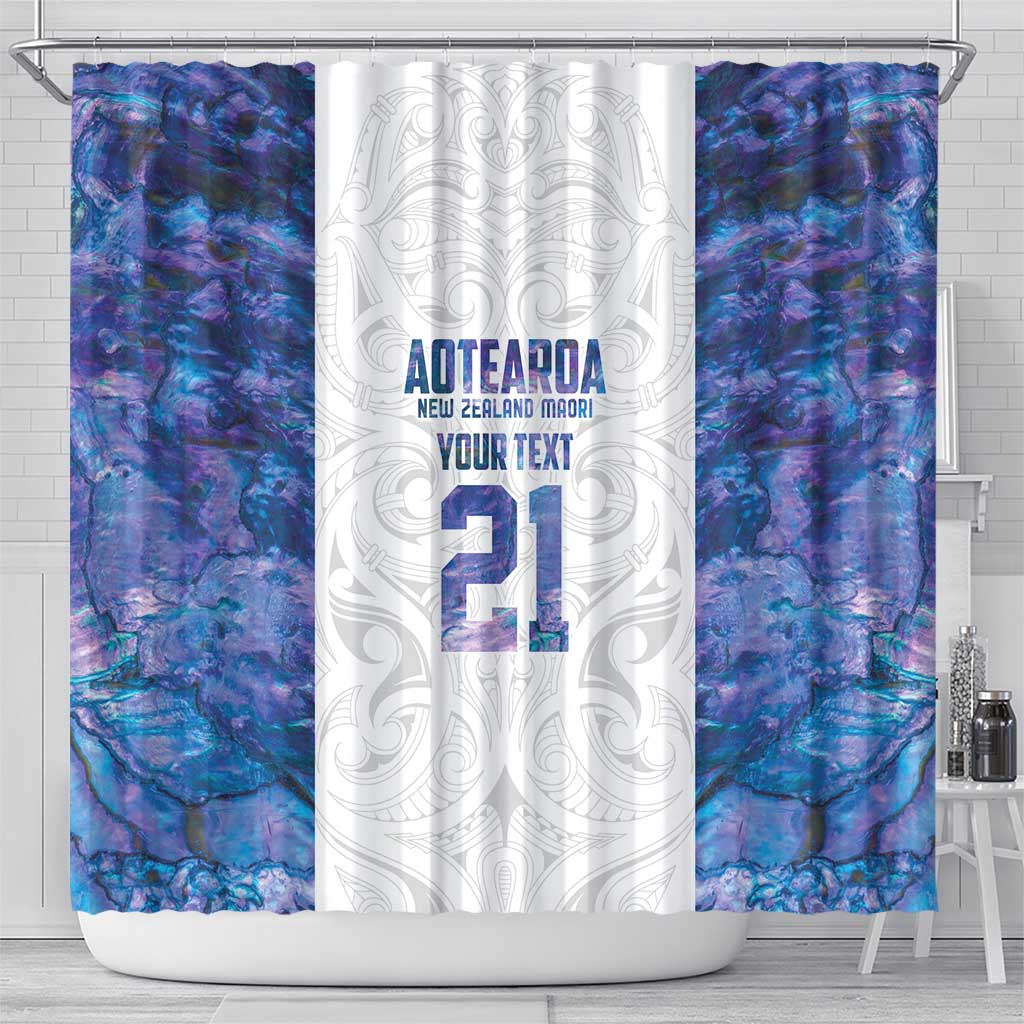 Custom New Zealand Aotearoa Shower Curtain Purple Maori Paua Shell Indigenous - Aussie Hoodie