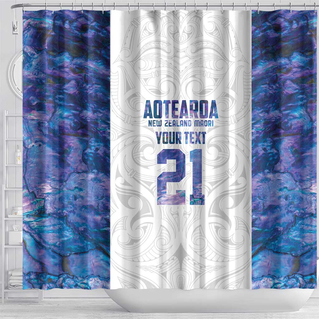 Custom New Zealand Aotearoa Shower Curtain Purple Maori Paua Shell Indigenous - Aussie Hoodie