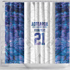 Custom New Zealand Aotearoa Shower Curtain Purple Maori Paua Shell Indigenous - Aussie Hoodie