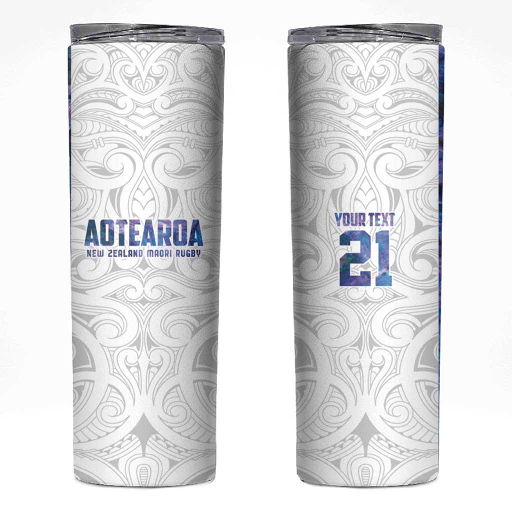 Custom New Zealand Aotearoa Skinny Tumbler Purple Maori Paua Shell Indigenous - Aussie Hoodie