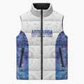 Custom New Zealand Aotearoa Sleeveless Puffer Jacket Purple Maori Paua Shell Indigenous - Aussie Hoodie