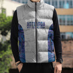 Custom New Zealand Aotearoa Sleeveless Puffer Jacket Purple Maori Paua Shell Indigenous - Aussie Hoodie