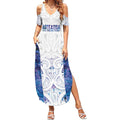 Custom New Zealand Aotearoa Summer Maxi Dress Purple Maori Paua Shell Indigenous - Aussie Hoodie