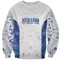 Custom New Zealand Aotearoa Sweatshirt Purple Maori Paua Shell Indigenous - Aussie Hoodie
