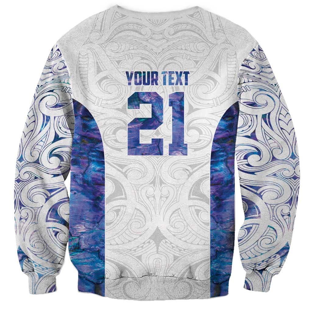 Custom New Zealand Aotearoa Sweatshirt Purple Maori Paua Shell Indigenous - Aussie Hoodie