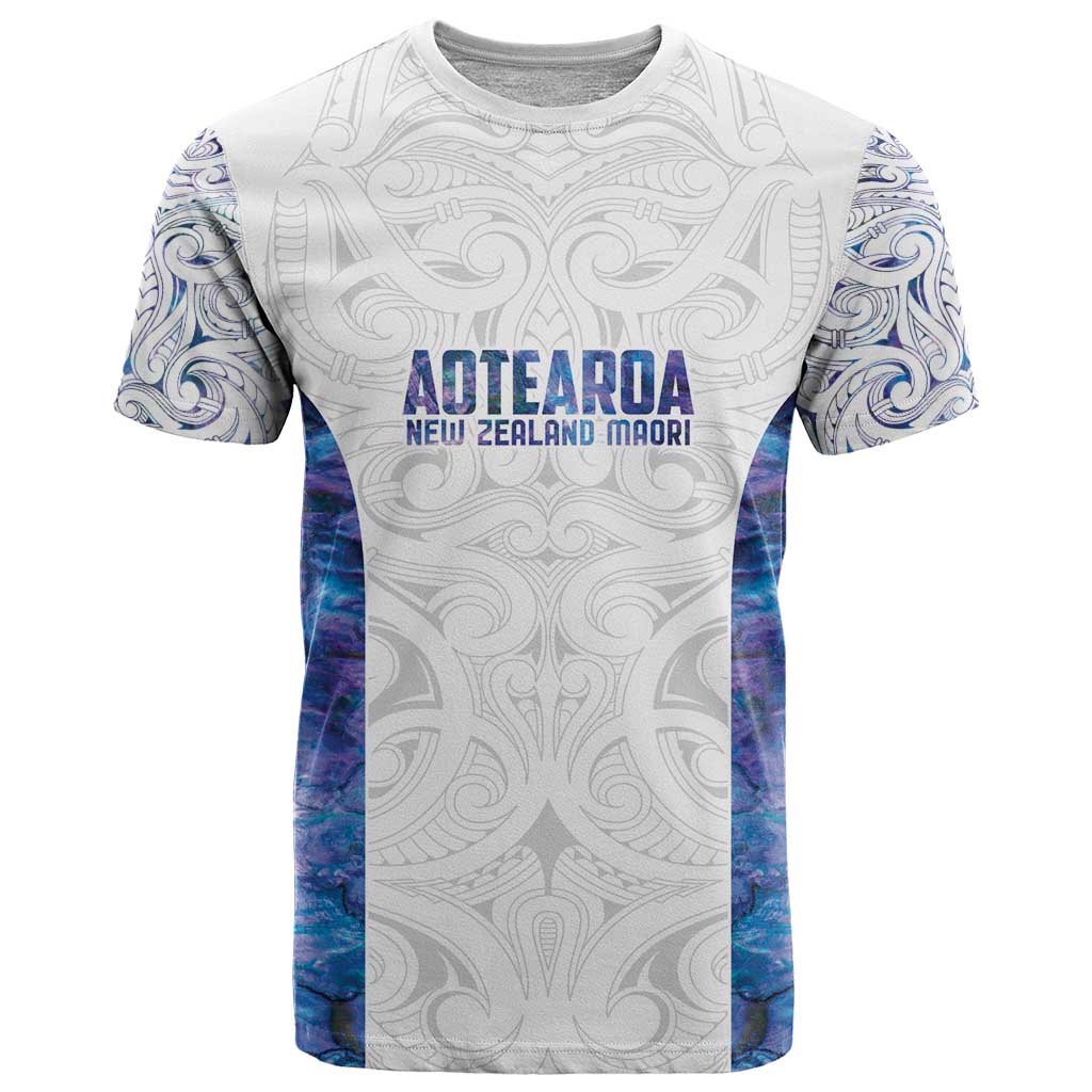 Custom New Zealand Aotearoa T Shirt Purple Maori Paua Shell Indigenous - Aussie Hoodie