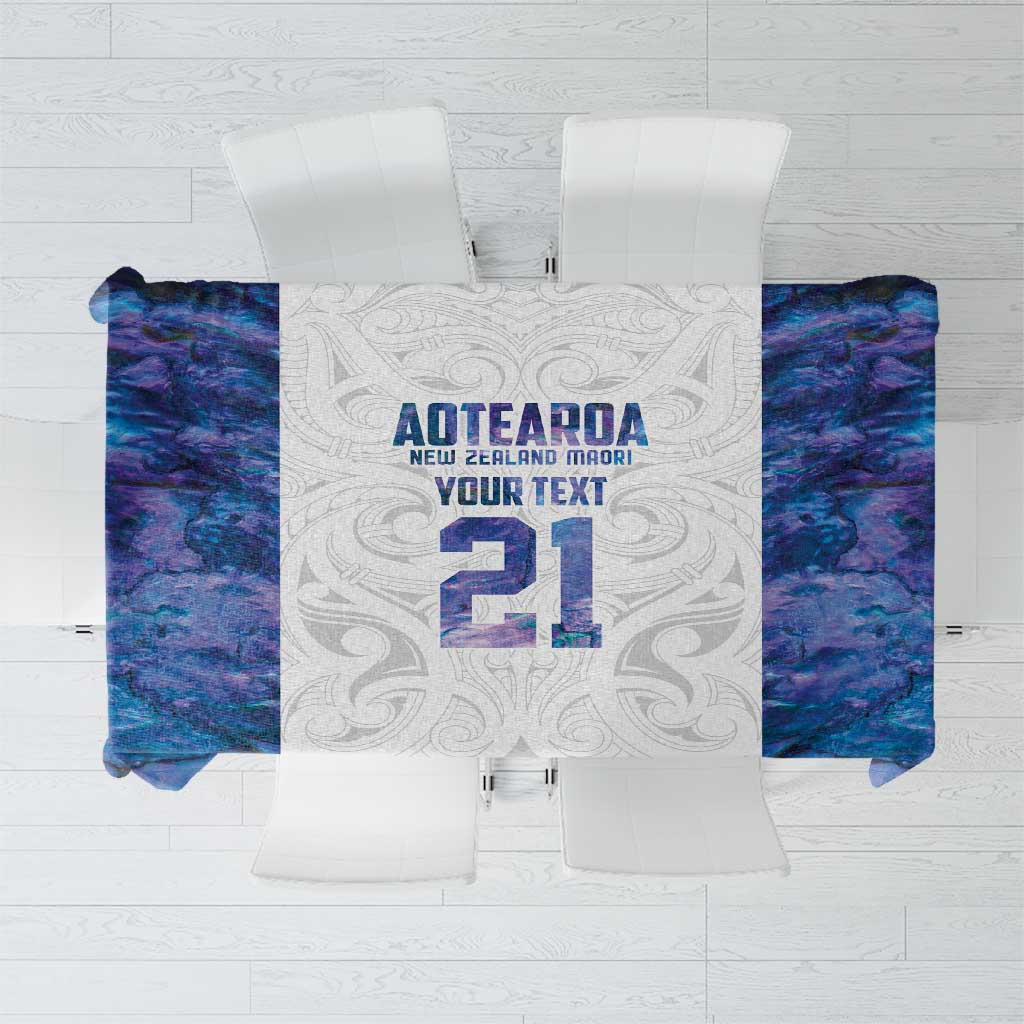 Custom New Zealand Aotearoa Tablecloth Purple Maori Paua Shell Indigenous - Aussie Hoodie