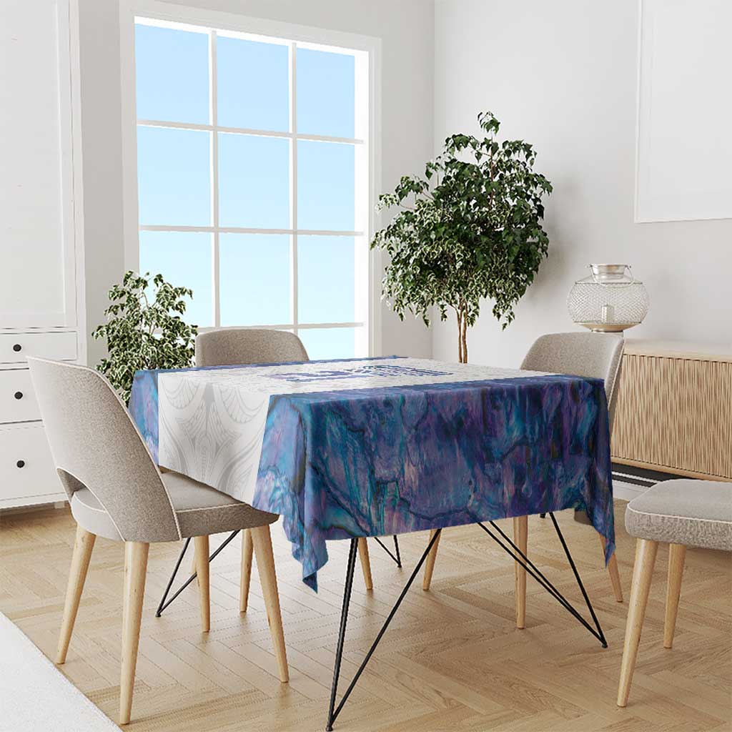 Custom New Zealand Aotearoa Tablecloth Purple Maori Paua Shell Indigenous - Aussie Hoodie