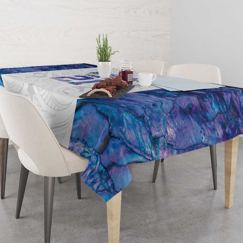 Custom New Zealand Aotearoa Tablecloth Purple Maori Paua Shell Indigenous - Aussie Hoodie