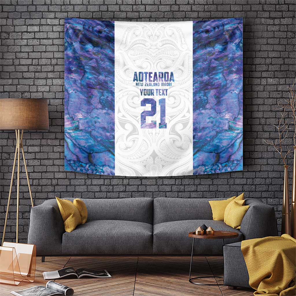 Custom New Zealand Aotearoa Tapestry Purple Maori Paua Shell Indigenous - Aussie Hoodie