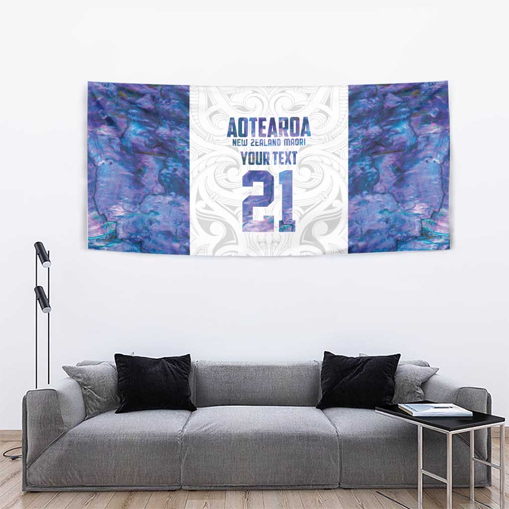 Custom New Zealand Aotearoa Tapestry Purple Maori Paua Shell Indigenous - Aussie Hoodie