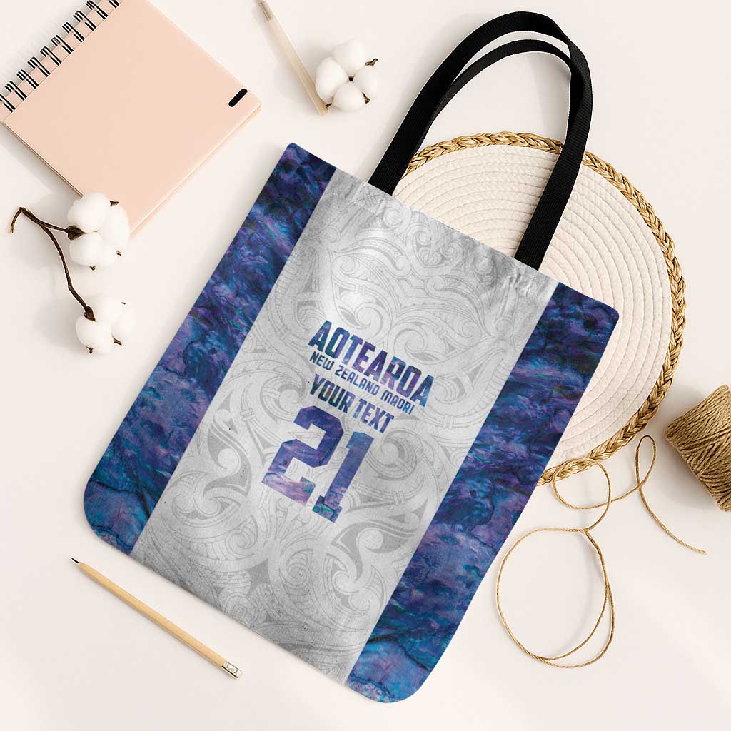 Custom New Zealand Aotearoa Tote Bag Purple Maori Paua Shell Indigenous - Aussie Hoodie