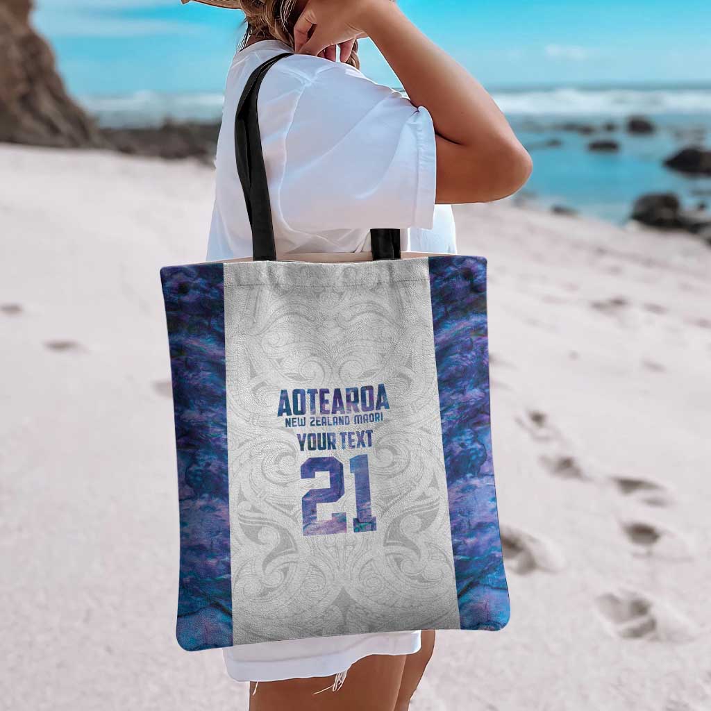 Custom New Zealand Aotearoa Tote Bag Purple Maori Paua Shell Indigenous - Aussie Hoodie