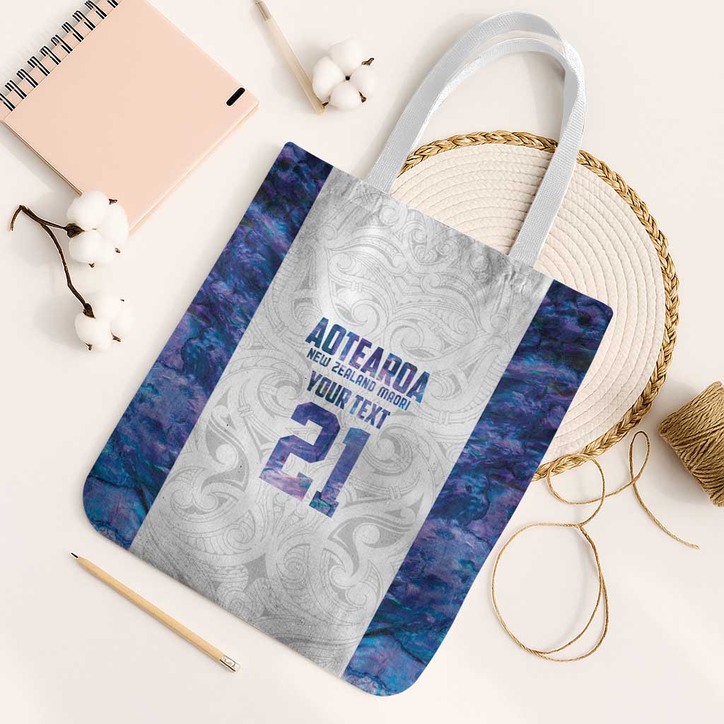 Custom New Zealand Aotearoa Tote Bag Purple Maori Paua Shell Indigenous - Aussie Hoodie