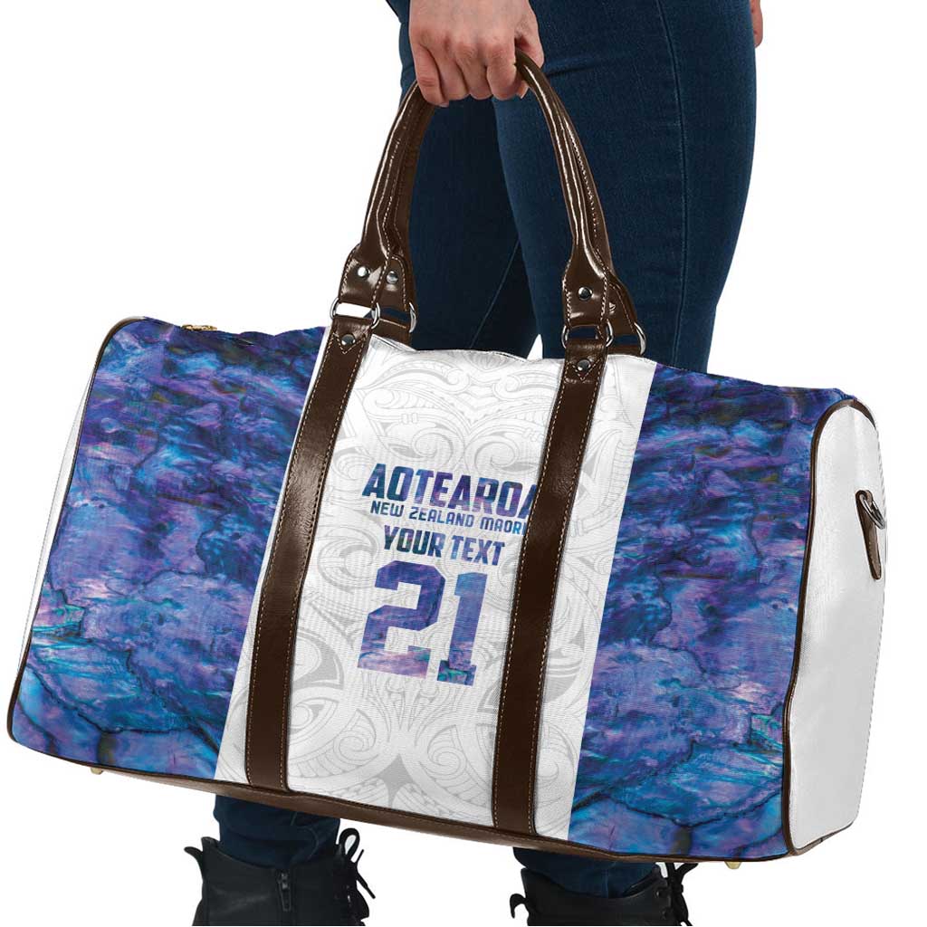 Custom New Zealand Aotearoa Travel Bag Purple Maori Paua Shell Indigenous - Aussie Hoodie