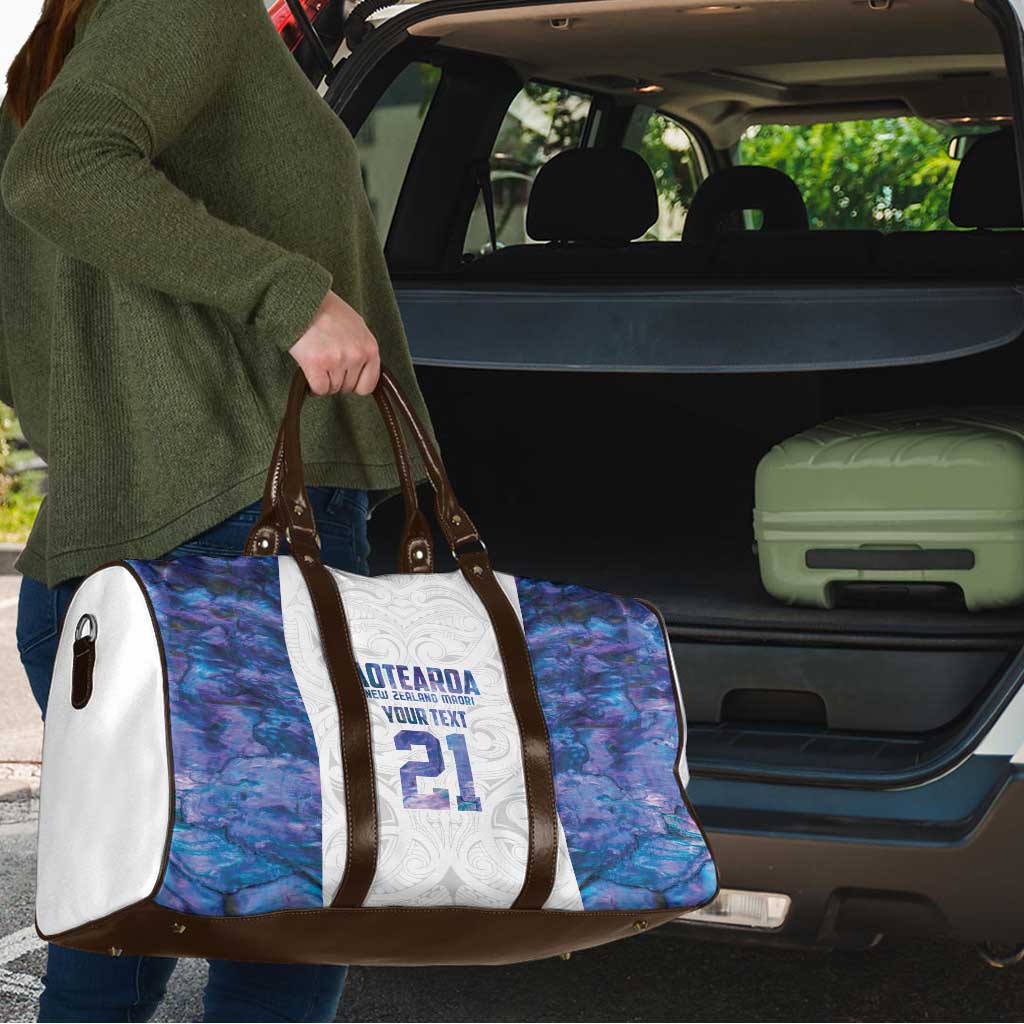 Custom New Zealand Aotearoa Travel Bag Purple Maori Paua Shell Indigenous - Aussie Hoodie