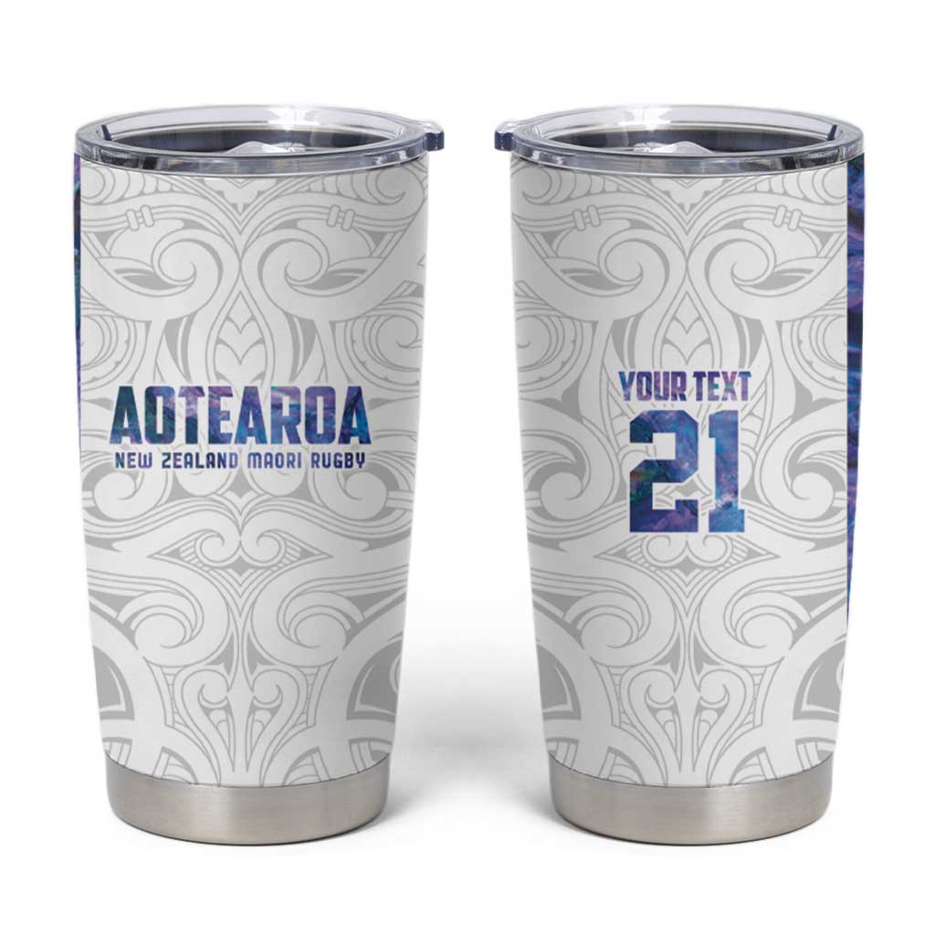 Custom New Zealand Aotearoa Tumbler Cup Purple Maori Paua Shell Indigenous - Aussie Hoodie
