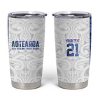 Custom New Zealand Aotearoa Tumbler Cup Purple Maori Paua Shell Indigenous - Aussie Hoodie