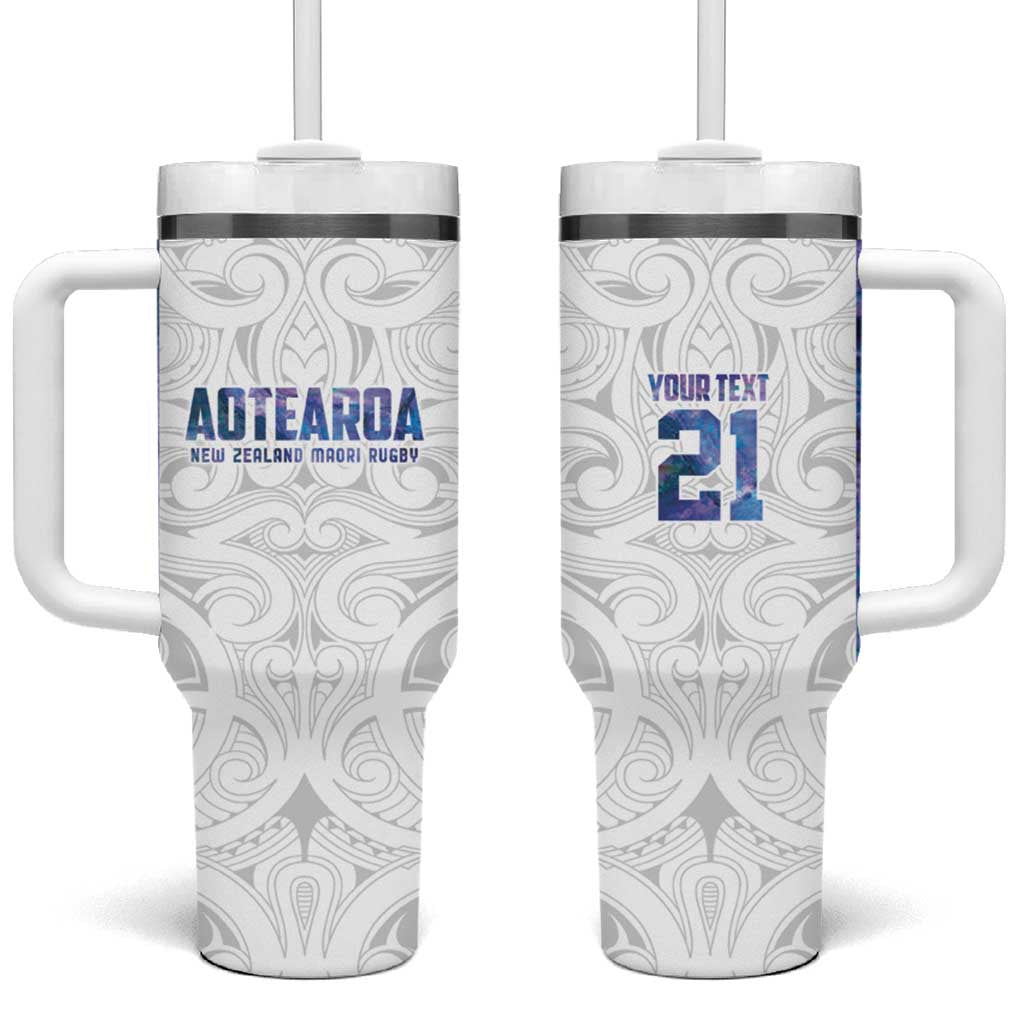 Custom New Zealand Aotearoa Tumbler With Handle Purple Maori Paua Shell Indigenous - Aussie Hoodie