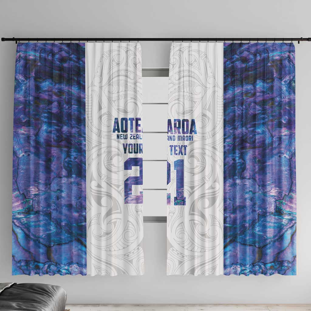 Custom New Zealand Aotearoa Window Curtain Purple Maori Paua Shell Indigenous - Aussie Hoodie