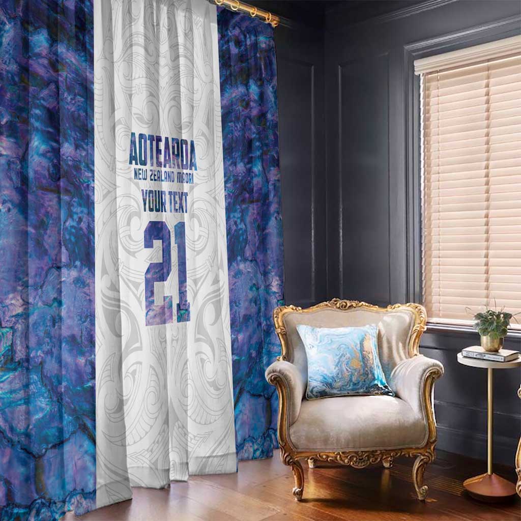 Custom New Zealand Aotearoa Window Curtain Purple Maori Paua Shell Indigenous - Aussie Hoodie