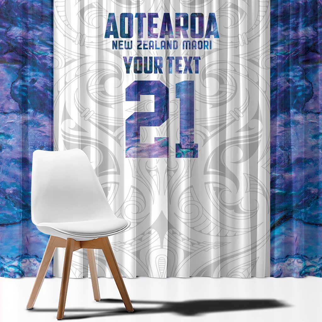 Custom New Zealand Aotearoa Window Curtain Purple Maori Paua Shell Indigenous - Aussie Hoodie