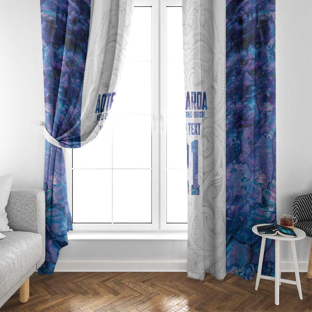 Custom New Zealand Aotearoa Window Curtain Purple Maori Paua Shell Indigenous - Aussie Hoodie