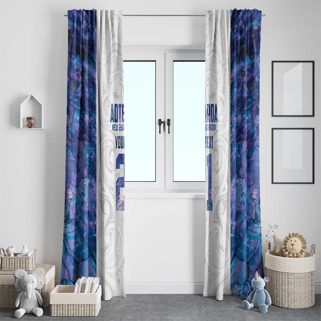 Custom New Zealand Aotearoa Window Curtain Purple Maori Paua Shell Indigenous - Aussie Hoodie